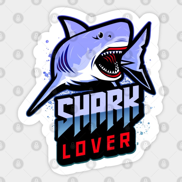 Shark Lover Sticker by Shawnsonart